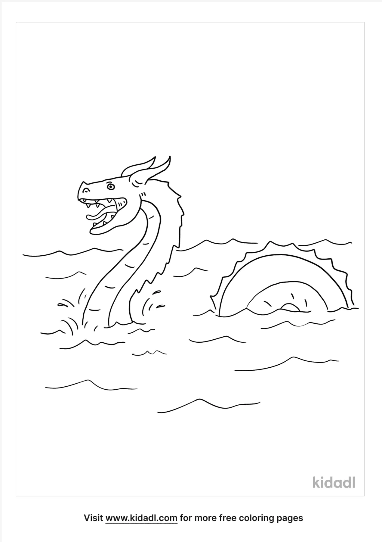 scary sea serpent coloring pages