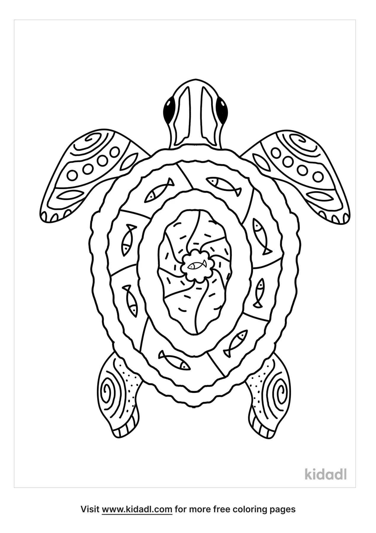 abstract turtle coloring pages