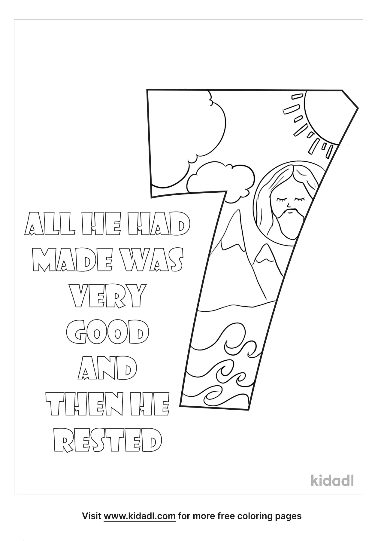 Sabbath Day Coloring Pages