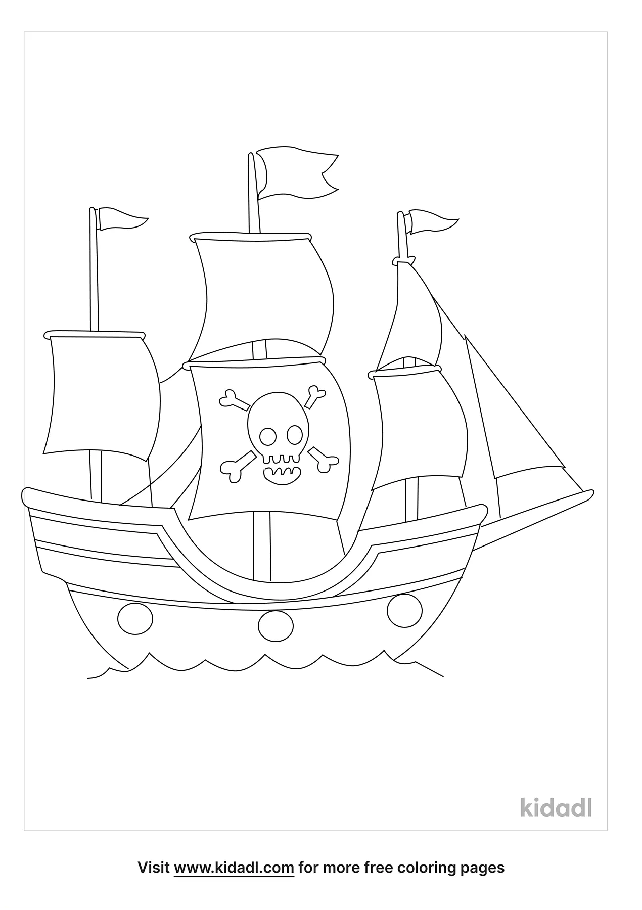 Pirate Ship Template For Kids