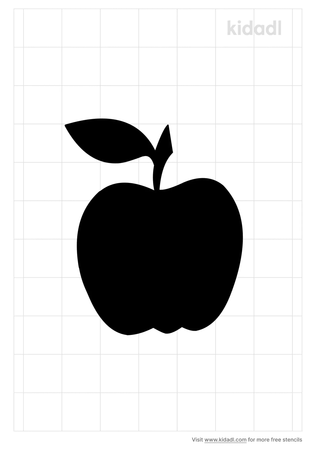 Free Simple Apple Stencil Stencil Printables Kidadl