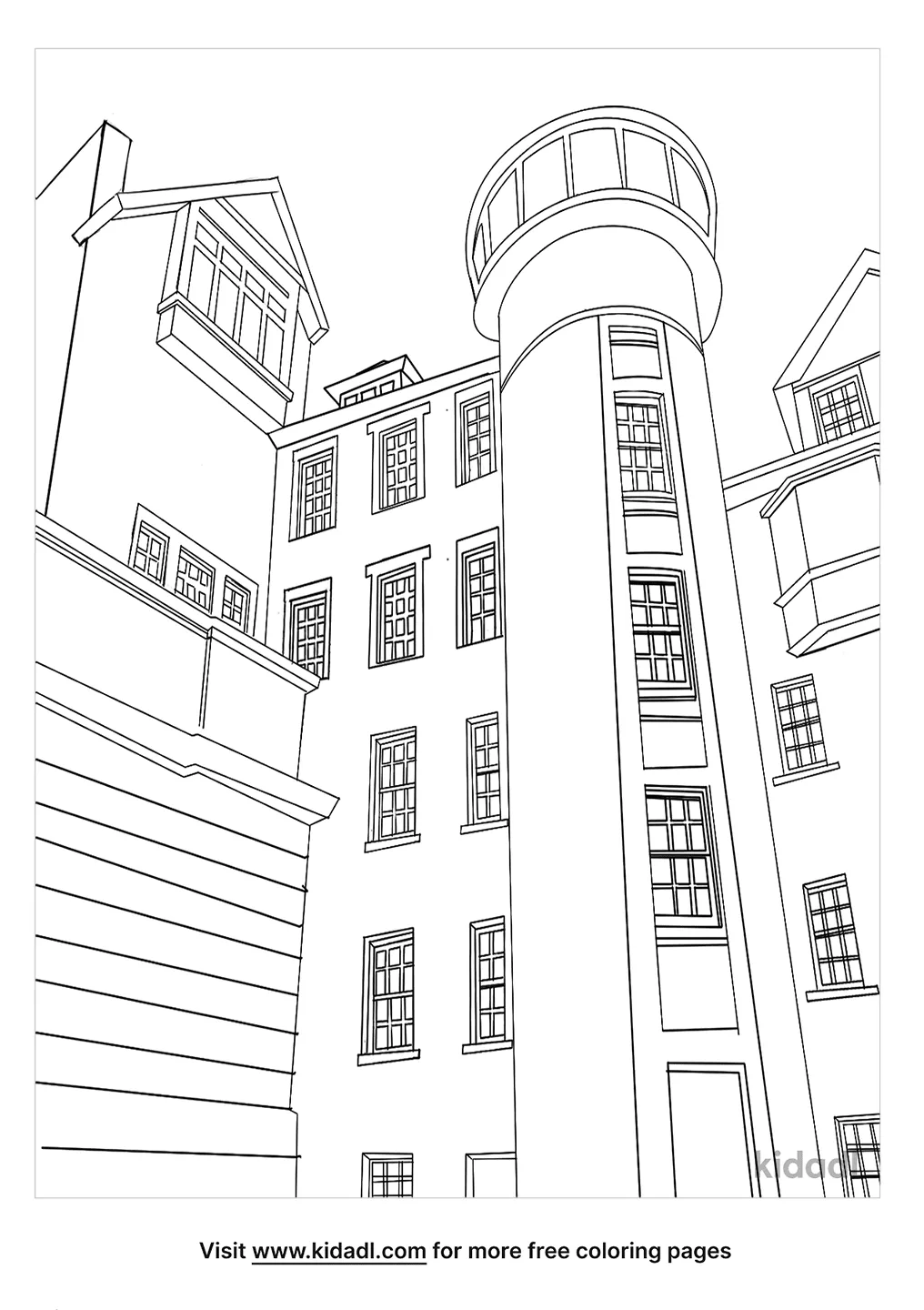 Skyscraper Coloring Pages Free Buildings Coloring Pages Kidadl