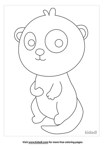 Baby Otter Coloring Page | Free Baby Coloring Page | Kidadl