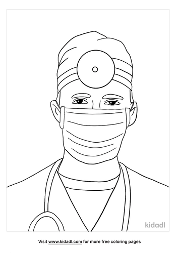 Doctor Face Coloring Page | Free Face-body Coloring Page | Kidadl