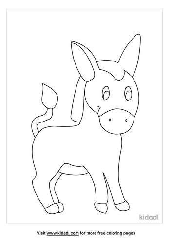 Nativity Donkey Coloring Page | Free Mammals Coloring Page | Kidadl