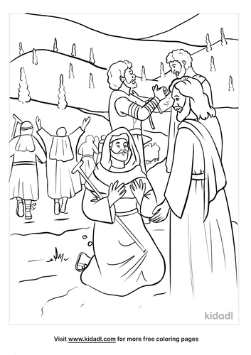 Ten Lepers Coloring Page Sketch Coloring Page