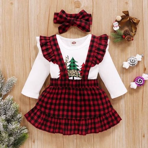 BABY GIRLS CHRISTMAS DRESS TIGHTS 2PC SET EX UK STORE OUTFIT NB-18M RED BNWT 