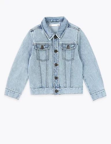 Kids Girls Firetrap Lined Denim Jacket Junior Cotton New 