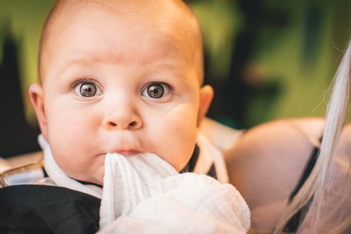 3-month-old babies learn about the world around them by putting anything and everything into their mouths!