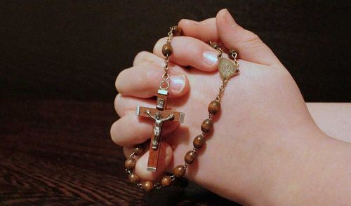 Folding hands and praying with a Rosary is a good prayer