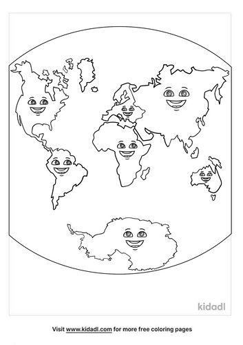 7 Continents Coloring Pages Free World Geography Flags Coloring Pages Kidadl