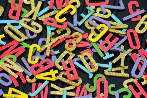 Colorful alphabets scattered