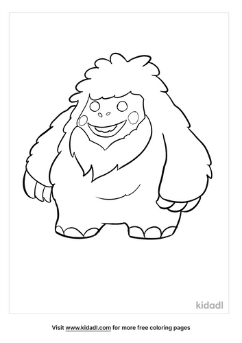 Abominable Snowman Coloring Pages | Free Fairytales & Stories Coloring
