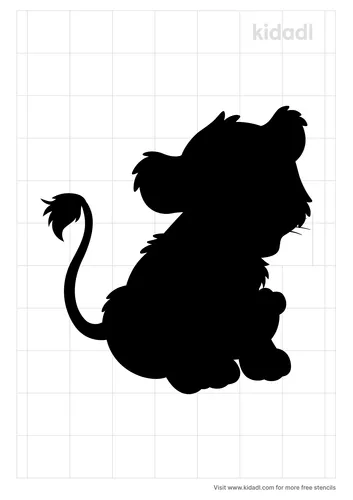 african-lion-cub-stencil