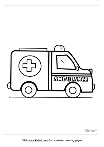 Ambulance Coloring Pages Free Vehicles Coloring Pages Kidadl