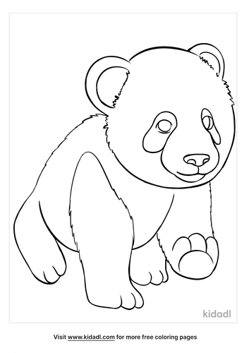 Baby Panda Coloring Pages Free Animals Coloring Pages Kidadl