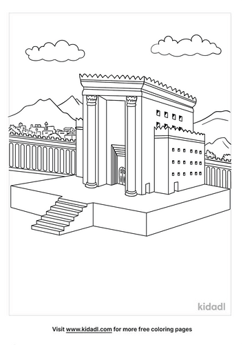 Beis Hamikdash Coloring Pages Sketch Coloring Page