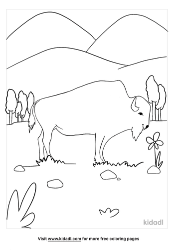 Bison Coloring Pages | Free Animals Coloring Pages | Kidadl