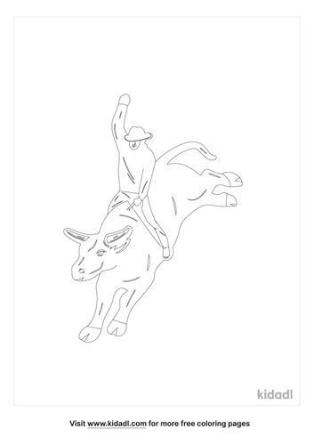 Bull Rider Coloring Pages Free People Coloring Pages Kidadl