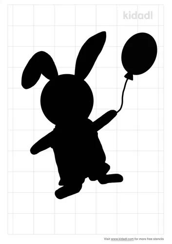 bunny-with-ballon-stencil