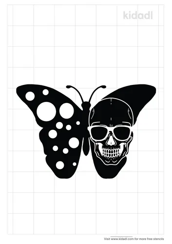 butterfly-skull-stencil
