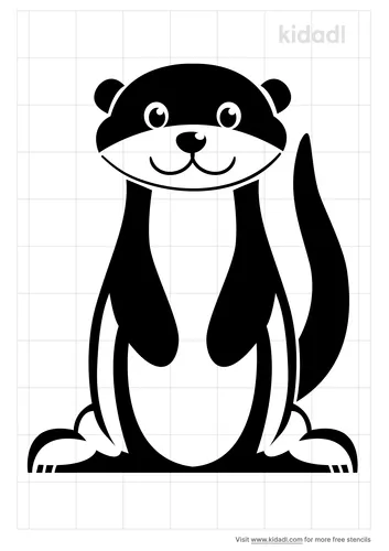 cartoon-otters-stencil