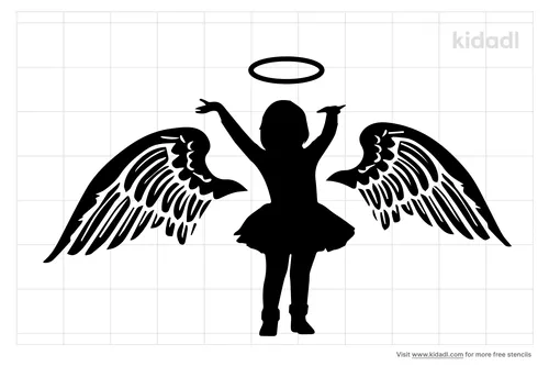 child-halo-with-wings-stencil