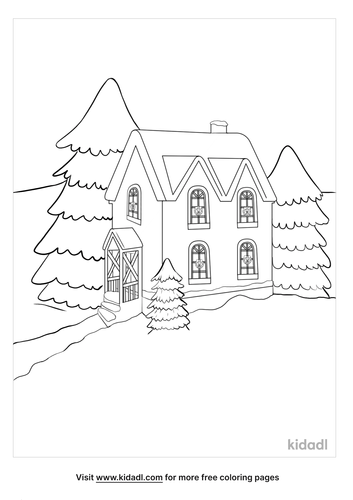 Christmas House Coloring Pages Free Christmas Coloring Pages Kidadl