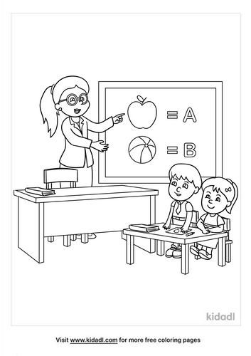 Classroom Coloring Pages | Free Preschool Coloring Pages | Kidadl