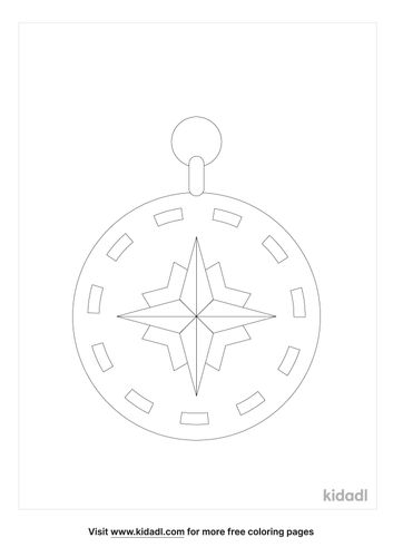 Compass Rose Coloring Pages | Free Emojis, Shapes & Signs Coloring