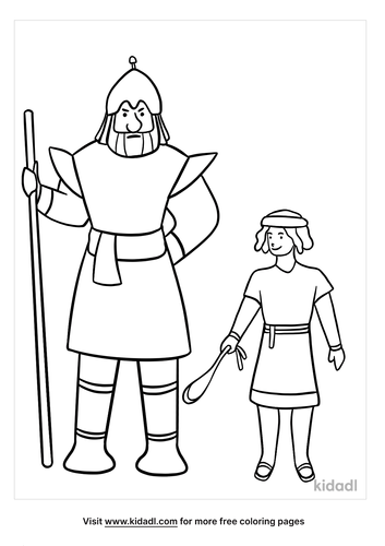 David And Goliath Coloring Pages Free Bible Coloring Pages Kidadl