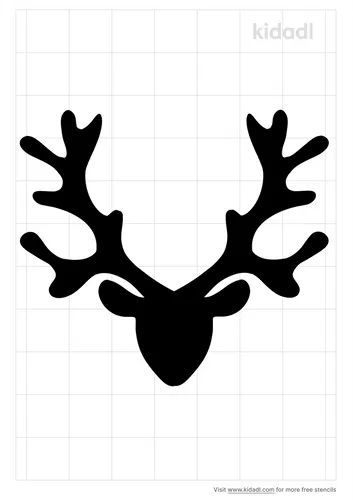 deer-head-christmas-stencil