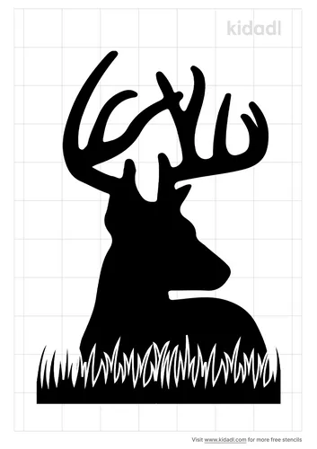 deer-head-with-grass-stencil.png