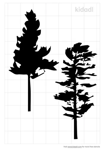 eastern-white-pine-leaf-stencil