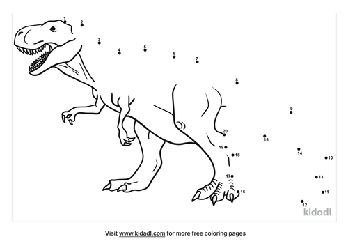 Dinosaur Dot To Dot Tracing