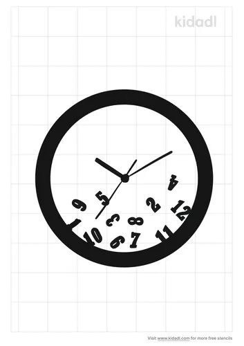 fallen-clock-numbers-stencil