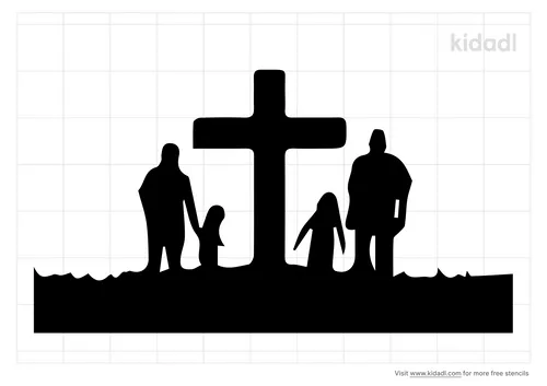 family-cross-stencil