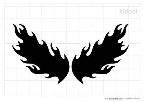 fire-wings-stencil