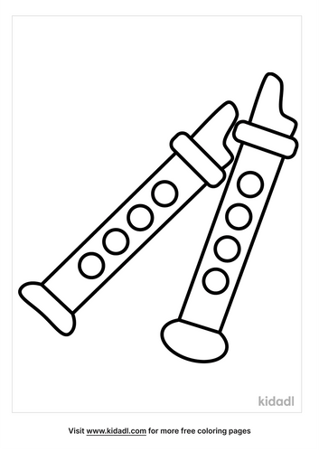 Flute Coloring Pages | Free Music Coloring Pages | Kidadl