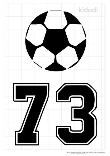 football-number-73-stencil