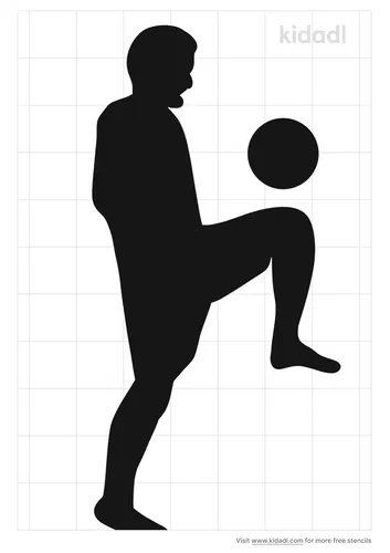 football-player-stencil