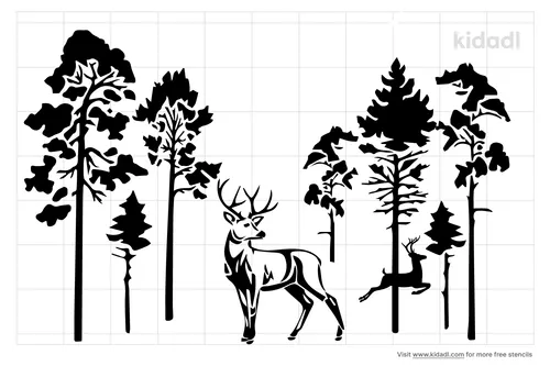 forest-with-deer-stencil