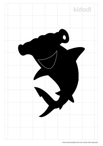 friendly-hammerhead-shark-stencil