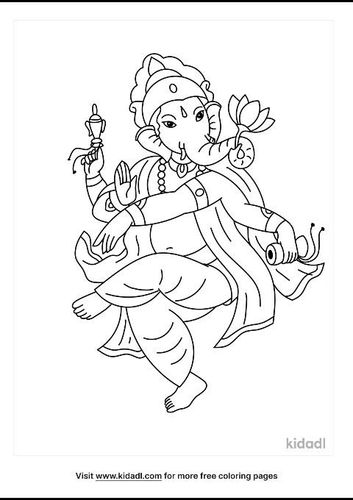 Ganesha Coloring Pages Free World Geography Flags Coloring Pages Kidadl