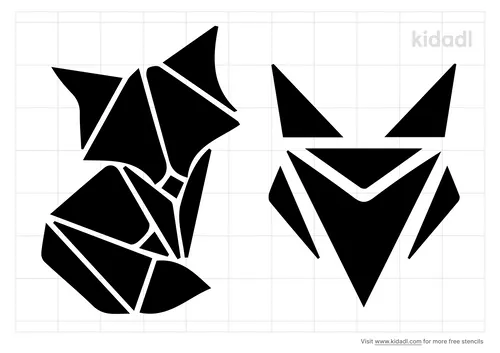 geometric-fox-stencil