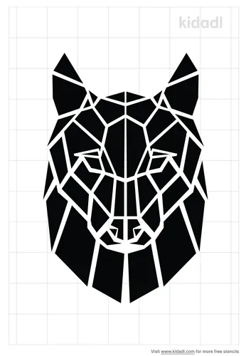 geometric-wolf-stencil