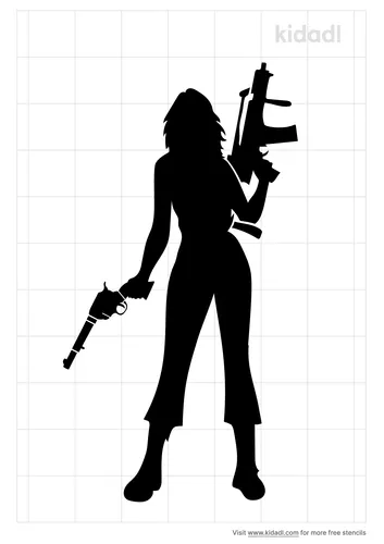 girl-with-gun-stencil