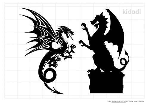 gothic-dragon-stencil
