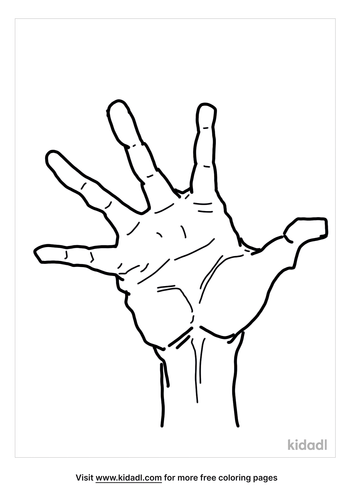 Handprint Coloring Pages Free Human Body Coloring Pages Kidadl