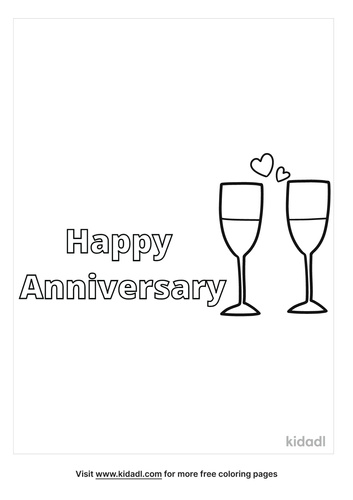 Happy Anniversary Coloring Pages Free Seasonal Celebrations Coloring Pages Kidadl